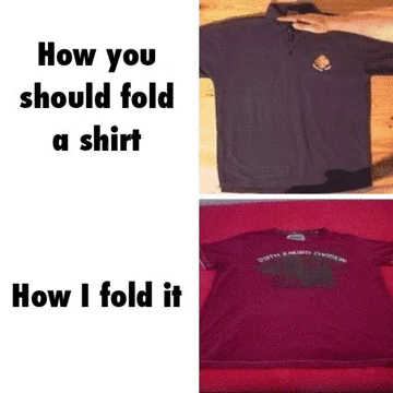 How to fold a shirt