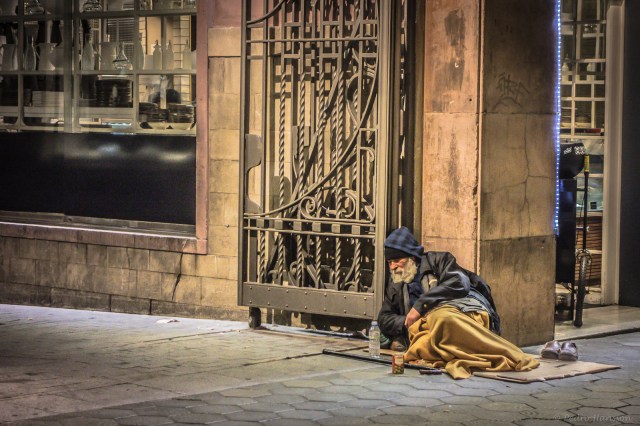 Lonely man Barcelona